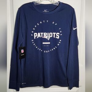 ​🏈 New England Patriots Nike Dri-FIT Long Sleeve- (Youth L) - Navy Blue- NWT!!!
